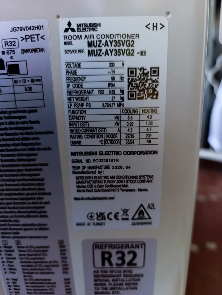 foto 3 installazione climatizzatore Mitsubishi 12000 btu modello MSZ-AYVGKP classe A+++ monosplit a Val Melaina, Roma...